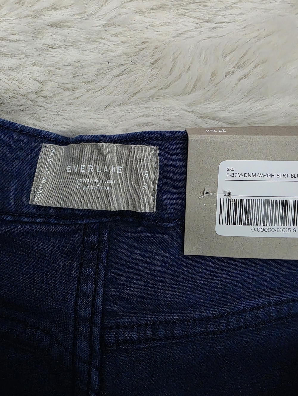 NEW Everlane The Way High High-Rise Straight Jeans in Blue 27 Tall - Picture 5 of 11